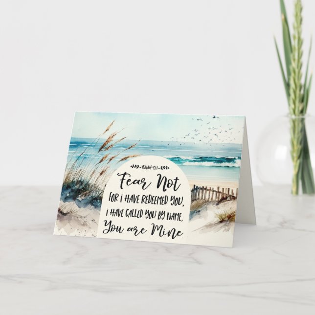 Carte Esaïe 43:1 Ne crains pas pour moi vous ai racheté  (Devant)