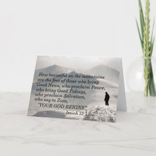 Carte Esaïe 52:7 Comme les montagnes sont belles
