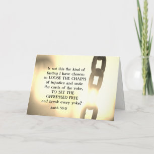 Carte Esaïe 58:6 Type de jeûne que j'ai choisi