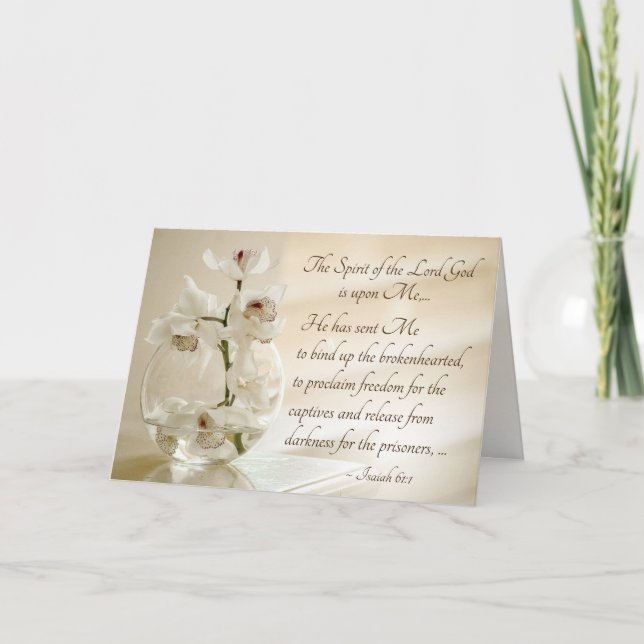 Carte Ésaïe 61:1,3 L'Esprit du Seigneur est sur moi (Devant)
