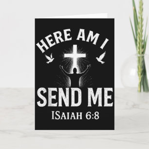 Carte Ésaïe 6_8 Me voici, envoie-moi, verset de la Bible