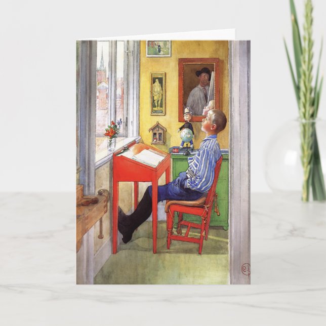 Carte Esbjorn Faire ses devoirs par Carl Larsson (Devant)