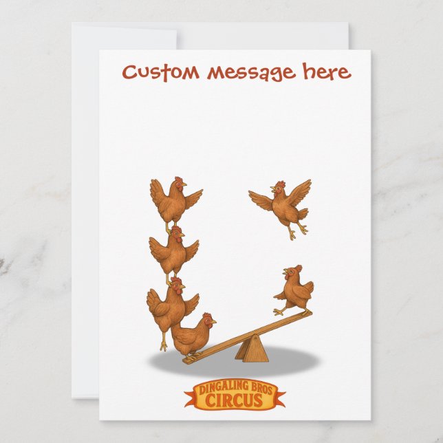 Carte escadron acrobatique des poulets gazouillants (Devant)