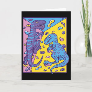 Carte Escalade en bloc et grimpe de dinosaure T-rex