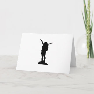 Carte Escalade montagne fille silhouette