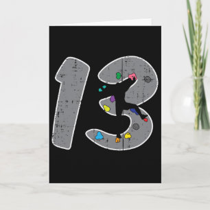 Carte Escalade pour 13 ans Anniversaire 13 ans Garçons