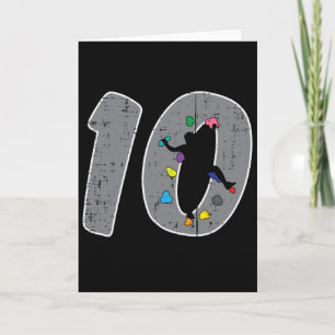 Carte Escalade pour les 10 ans d'anniversaire des garçon