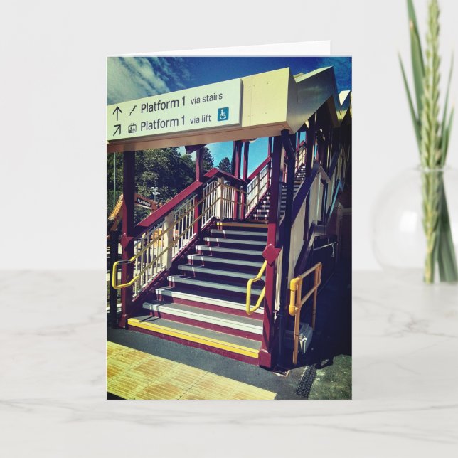 Carte escalier de la gare (Devant)
