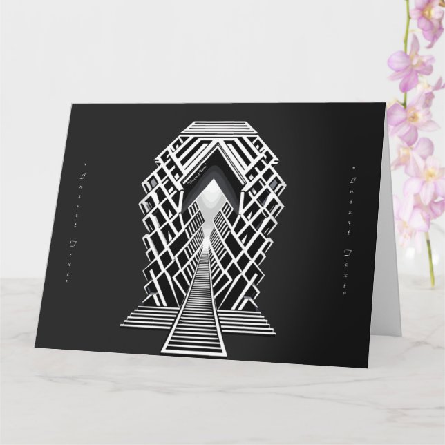 Carte Escalier monochromatique : Obélisque des contraste (Orchidée)