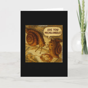 Carte Escargot Curieux & Dessin Animé Parodique de Miche