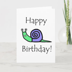 Carte Escargot d'anniversaire
