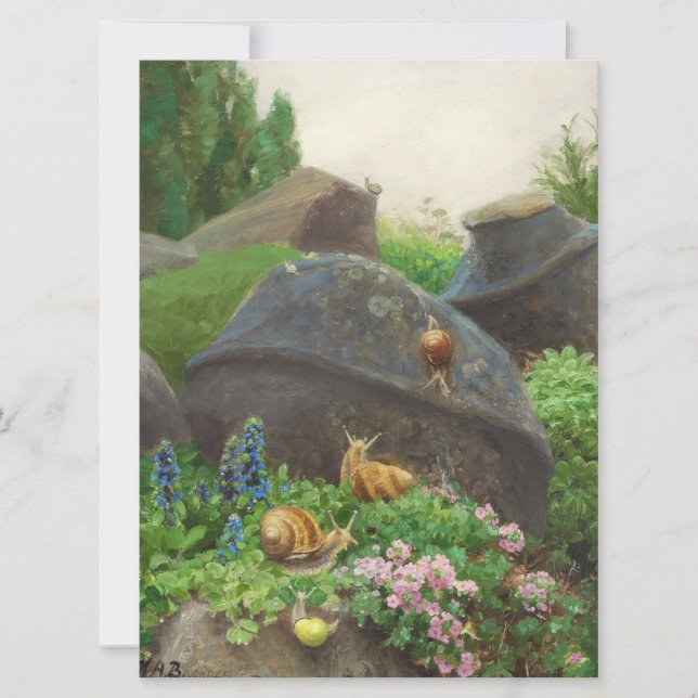Carte Escargots dans un jardin (Devant)