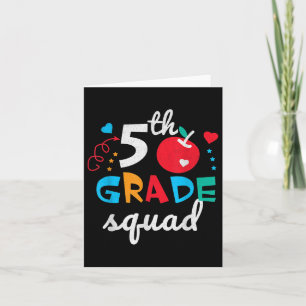 Carte Escouade de 5e année Garçons Filles Enseignants Mi