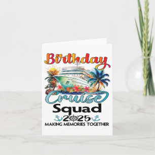 Carte Escouade de croisière anniversaire 2025 Amis Vacan