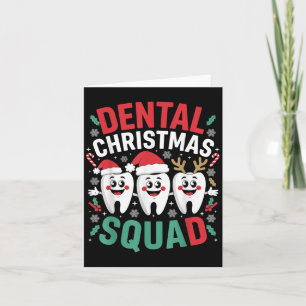 Carte Escouade de Noël dentaire de Noël Dentiste Dentist