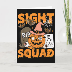 Carte Escouade de vue d'Halloween Optométrie Opticien Op