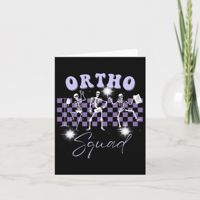 Carte Escouade Ortho Rétro Danser Squelette Nurs Orthopé (Devant)