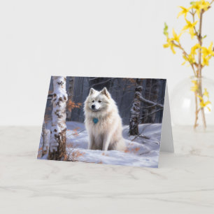 Carte Eskimo Américain Noël sous la neige