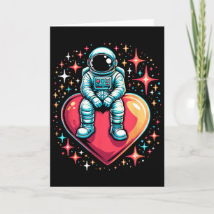 Carte Espace Astronaute Cœur Bylloon Saint-Valentin Vale