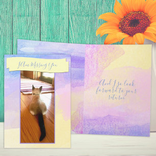 Carte Espace photo de chaton siamois mignon qui vous man