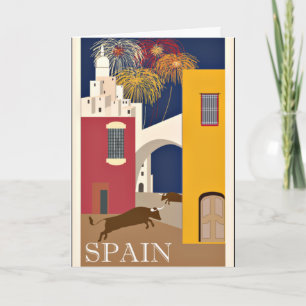 Carte Espagne - Affiche Vintage voyage