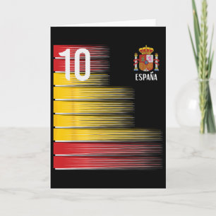 Carte Espagne Numéro 10 Espana Football Espagnol Hommes