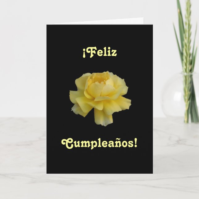 Carte Espagnol : Anniversaire de Feliz Cumpleaños- (Devant)