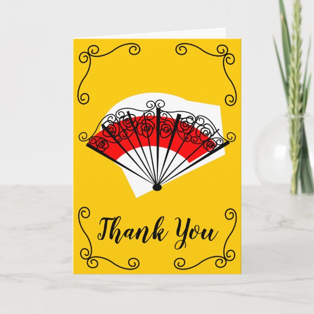 Carte Espagnol Fan Corners Merci vertical (Devant)