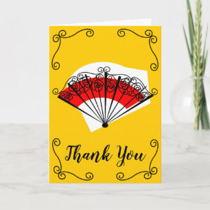Carte Espagnol Fan Corners Merci vertical