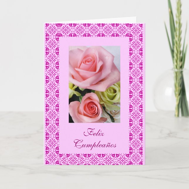 Carte Espagnol : Feliz Cumpleanos (Devant)