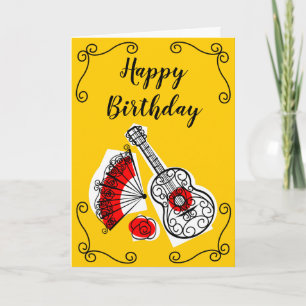 Carte Espagnol Souvenirs Corners Anniversaire vertical