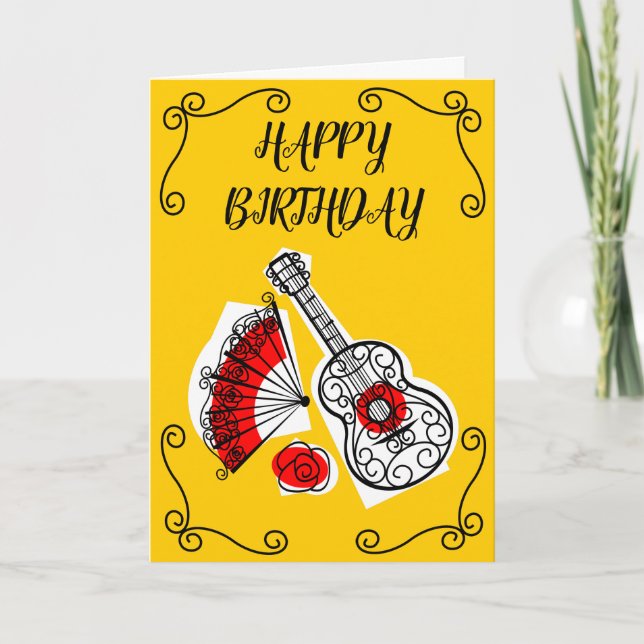 Carte Espagnol Souvenirs Corners Anniversaire vertical (Devant)
