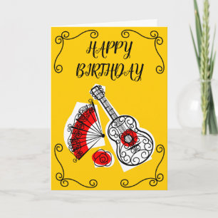 Carte Espagnol Souvenirs Corners Anniversaire vertical
