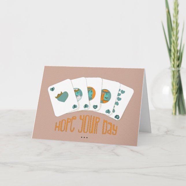 Carte Espérons que votre journée s'empile pour être un m (Devant)