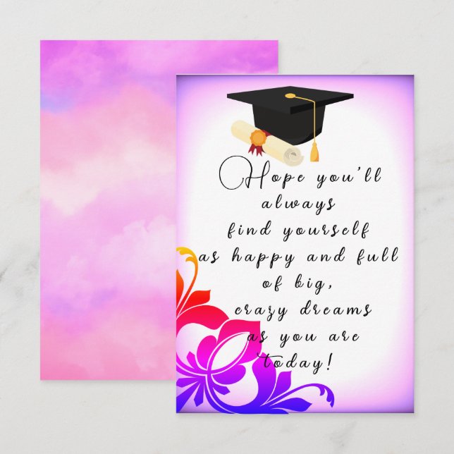 Carte Espoir Avec Graduation (Devant / Derrière)
