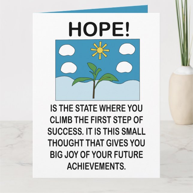 Carte Espoir et inspiration motivationnel (Devant)