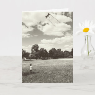 Carte Espoir Inspiration Enfant Fait Voler un Cerf-Volan