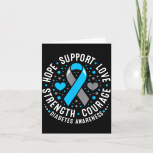 Carte Espoir Soutien Amour Ruban Bleu Sensibilisation au