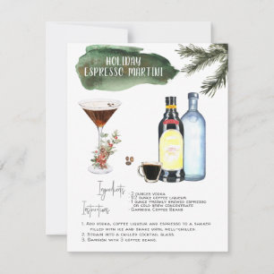Carte Espresso Martini Recette de cocktail de fêtes