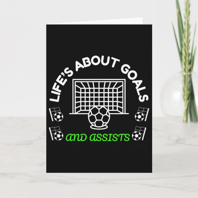 Carte Esprit de foot cool La vie est à propos d'objectif (Devant)