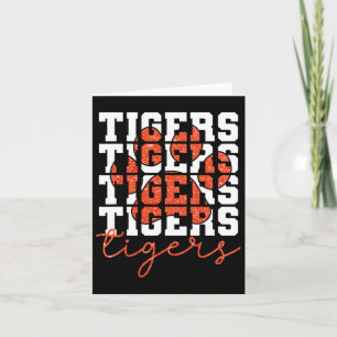 Carte Esprit de nom de sport scolaire Tigers Vintage Ret