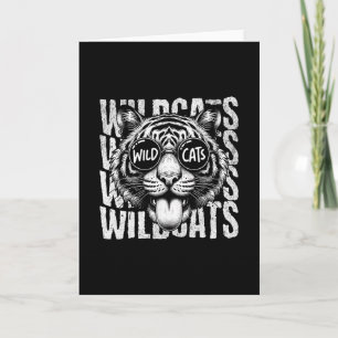 Carte Esprit d'équipe de fan de sport scolaire Wildcats