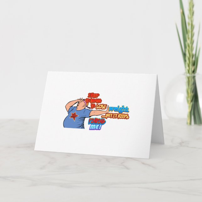 Carte Essai de Perte de Poids Dessin de Bande Dessinée A (Devant)