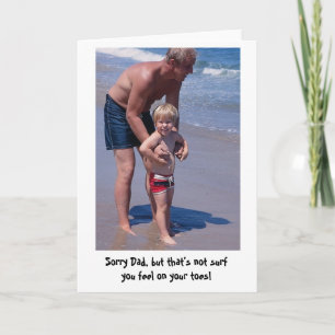Carte Essai du surf avec le papa
