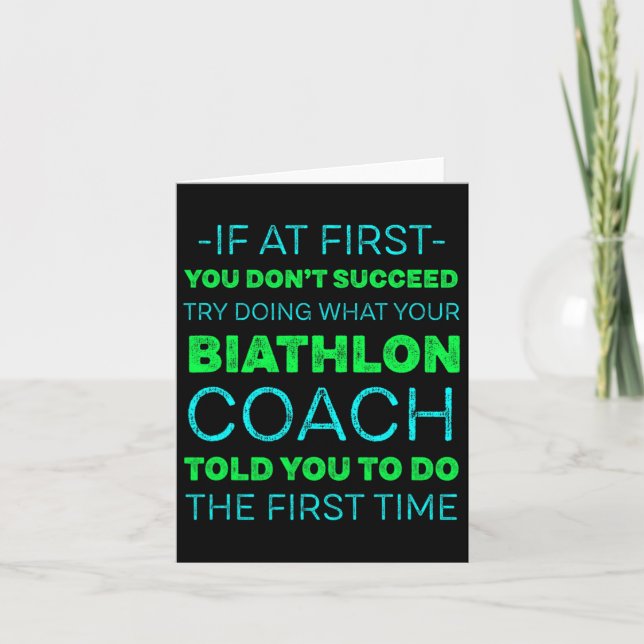 Carte Essayez De Faire Ce Que Votre Coach Biathlon Vous  (Devant)