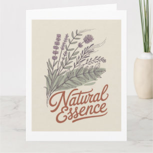 Carte Essence Naturelle Botanique Fleur Sauvage Vintage