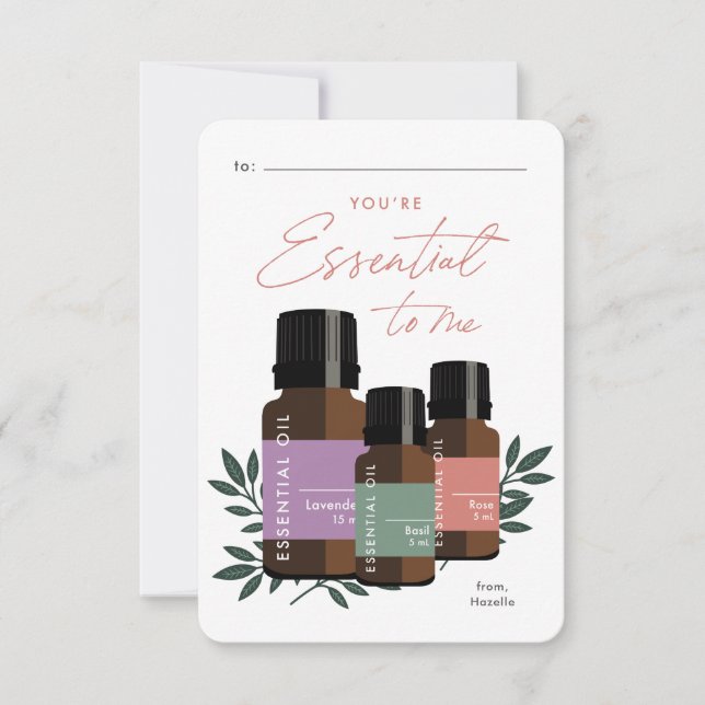 Carte Essentiel pour moi Classe Saint Valentin (Devant)