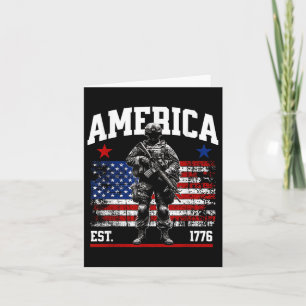 Carte Est 1776 Drapeau Vintage américain patriotique US 