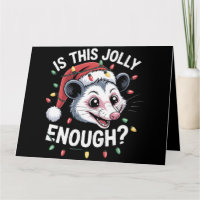 Est-ce assez joyeux ? Noël Opossum Sarcastique