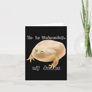 Carte Est-ce mercredi les gars mème de grenouille drôle